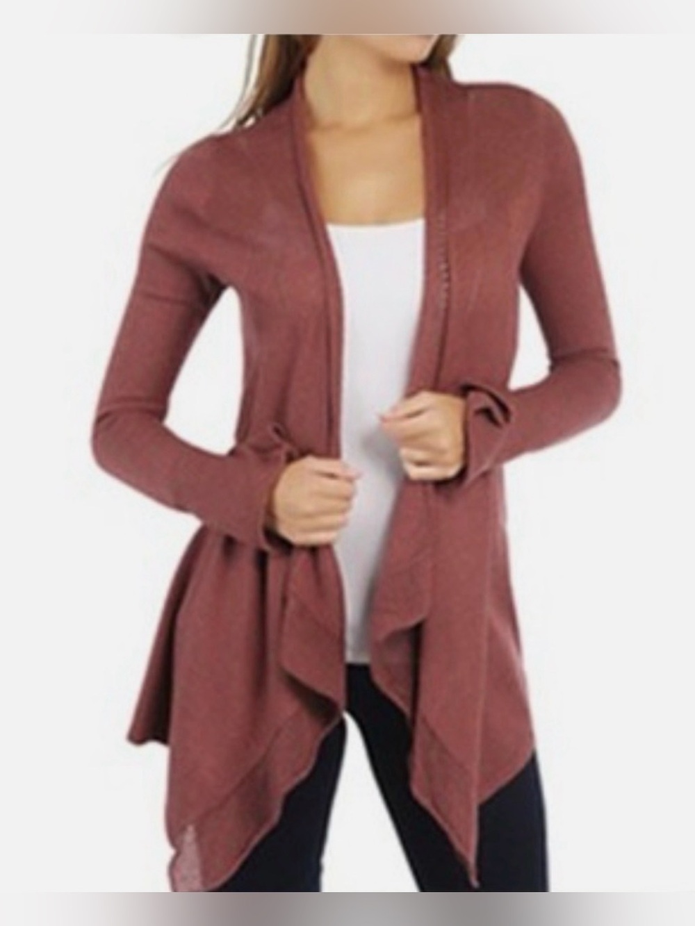 O’Neill Strange Times Heather Rose Bell Sleeve Open Front Cardigan in Size Small